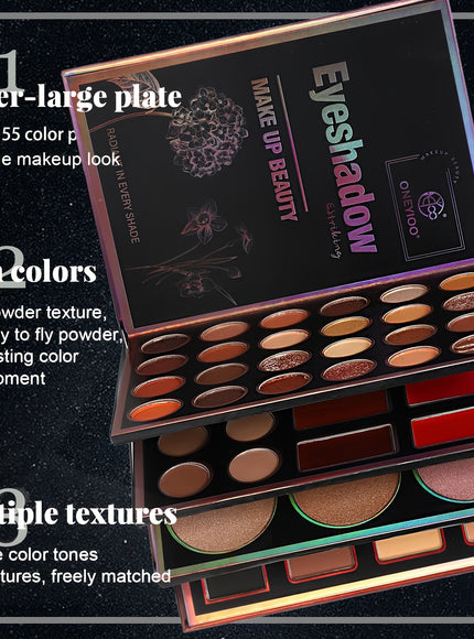 55Color MultiUse Makeup Palette for Any Occasion