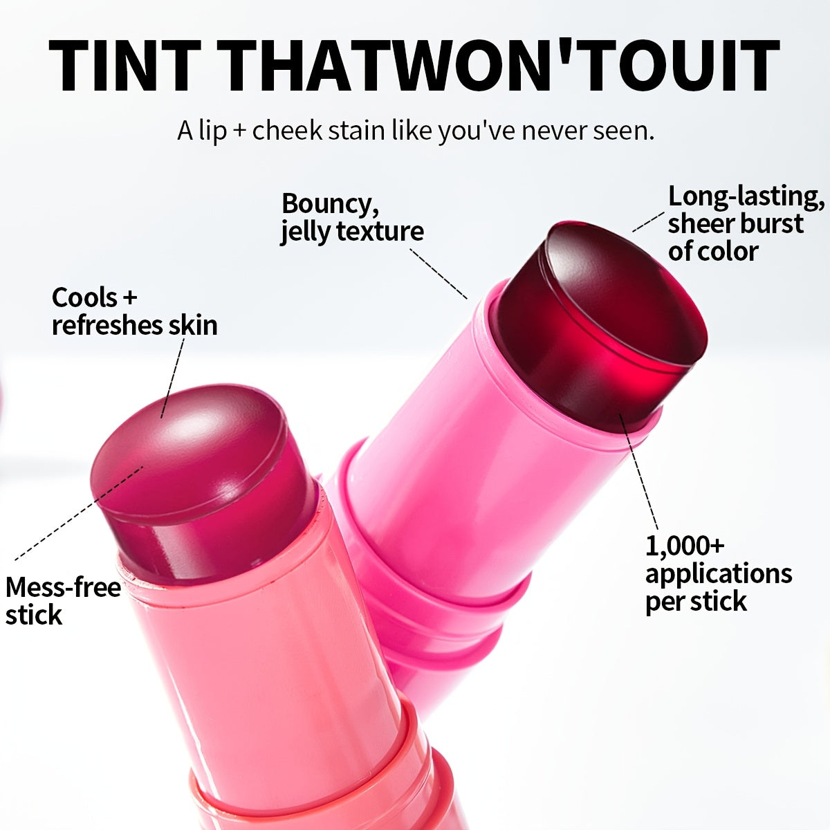 VICTRIAKEY 4 Shades Jelly Blush  Lip Stick Duo High Quality Matte Finish Light Beige Correcting Medium Coverage Red Tones for Cheeks  Lips Makeup Collection