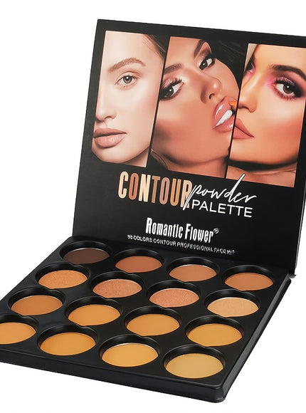 Dark Light Beige 16  color powder compact palette 12 color contour  4 color highlighter powder palette full coverage matte natural long lasting face cosmetics