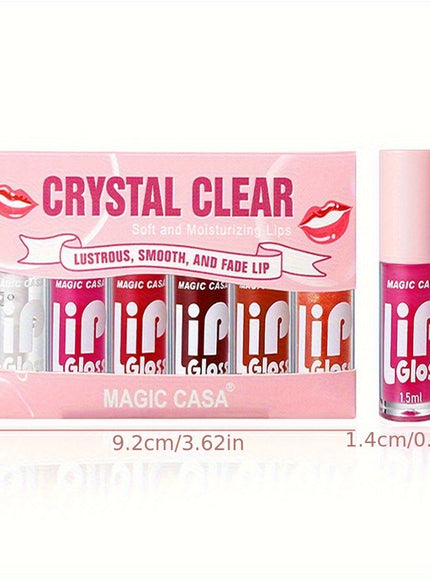 6pcs Plumping Gloss Hydrate Nourish Smooth Lips