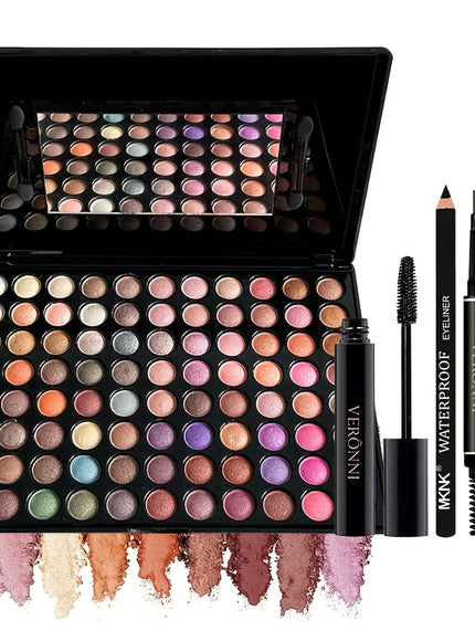 5Piece Eyeshadow Kit Mascara Liner Pencil Brush