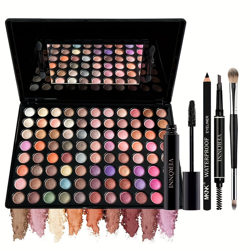 5Piece Eyeshadow Kit Mascara Liner Pencil Brush