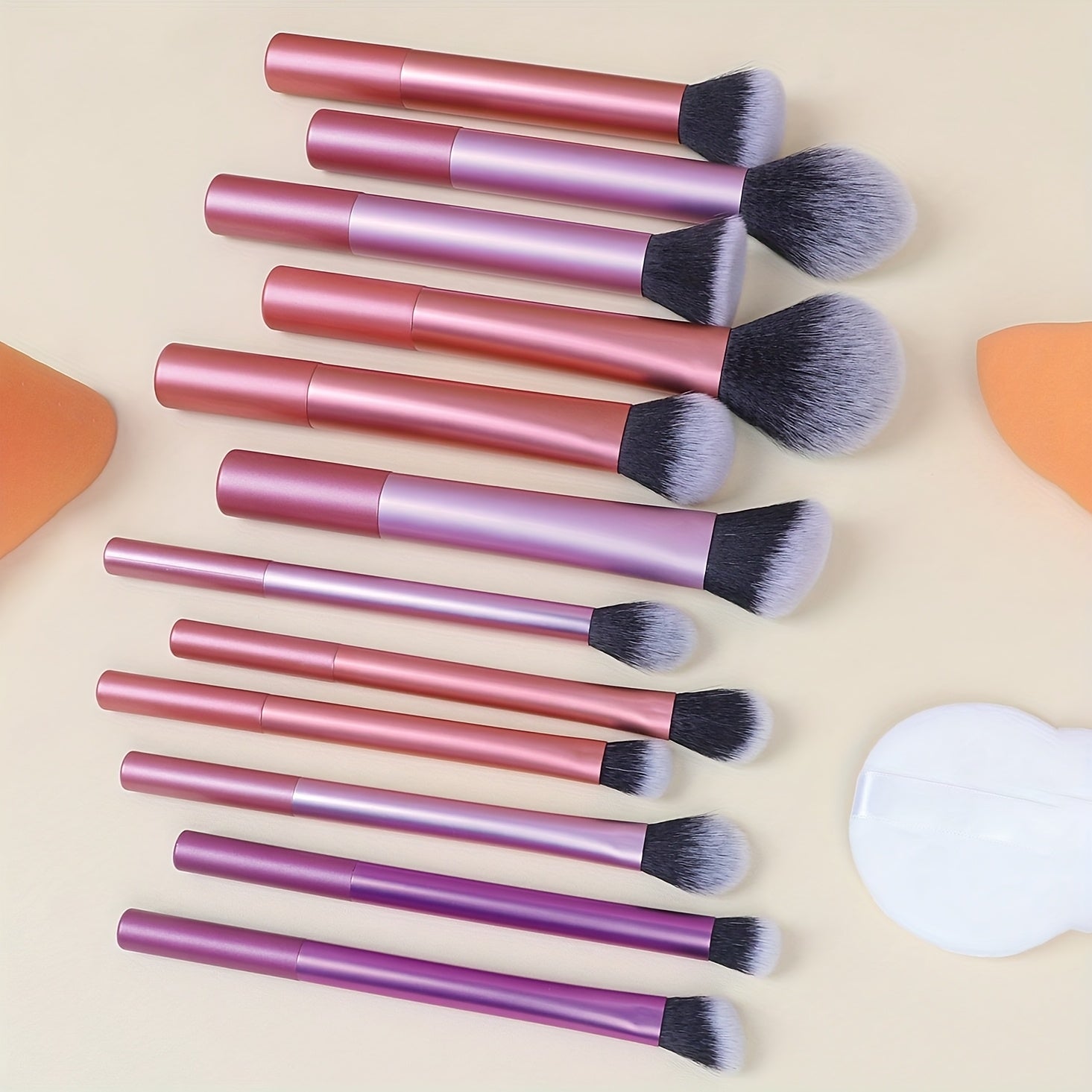 15Piece Colorful Makeup Brush Set for Beginners