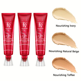 FV Hydrating Dewy Liquid Foundation  Medium Coverage Waterproof  LongLasting Matte Finish Lightweight Formula for DryCombination Light Beige Ivory to Natural Beige Shades Nourishing Classic Ivory  Natural Beige Options