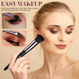 Luxury Travel Makeup Brush Set Golden Tips Pink Case