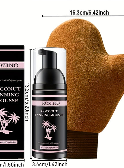 ROZINO Coconut Tanning Mousse Flawless Sunless Glow
