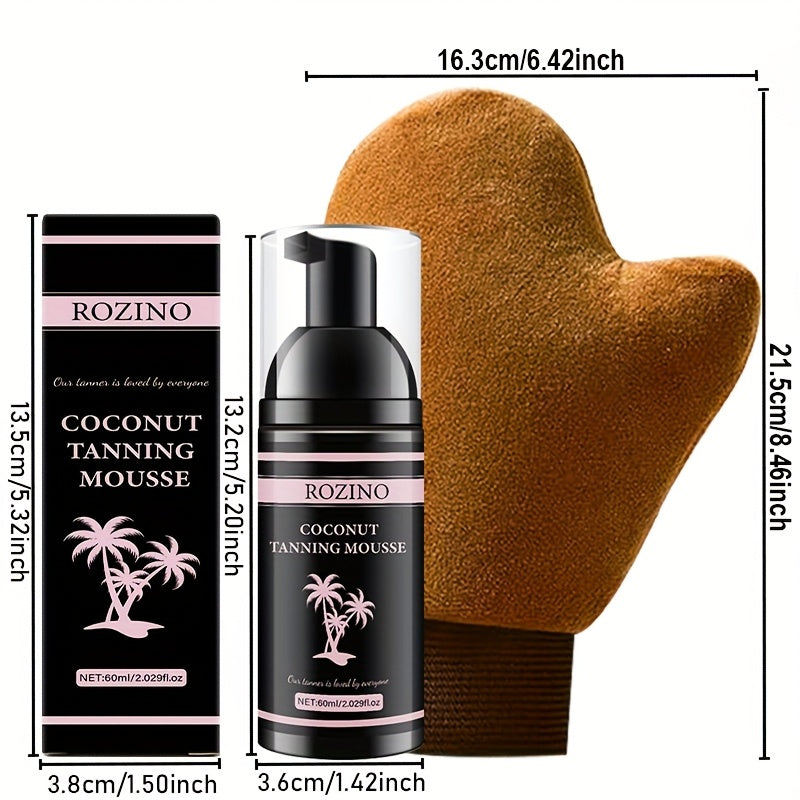 ROZINO Coconut Tanning Mousse Flawless Sunless Glow