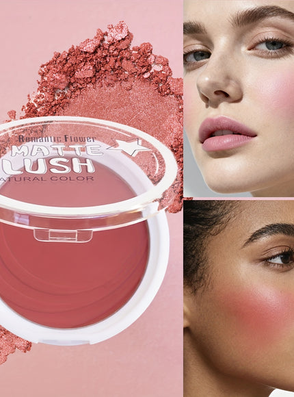 Matte 4Color Waterproof Buildable Blush for All Tones