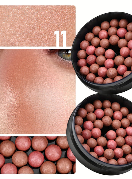 FaRRES Roller Blush  3D Glossy Matte Finish Boost Coverage  Brightening DualEnded Brush for Daily Use Shopping Selfies Stage Evening Makeup  Mixed Colors Stage Makeup Sleek Packaging Highquality Cosmetics