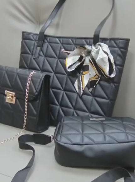 2025 New 3pcs Set Bag Single Shoulder Crossbody Handheld Any Switch Available in WhiteBlack Exquisite Hardware Excellent Quality with Customer Experience as the Only Purpose