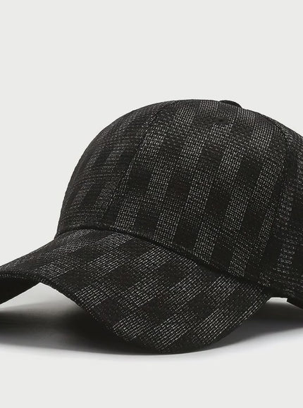 Plaid Baseball Cap Low Profile Curved Brim Dad Hat