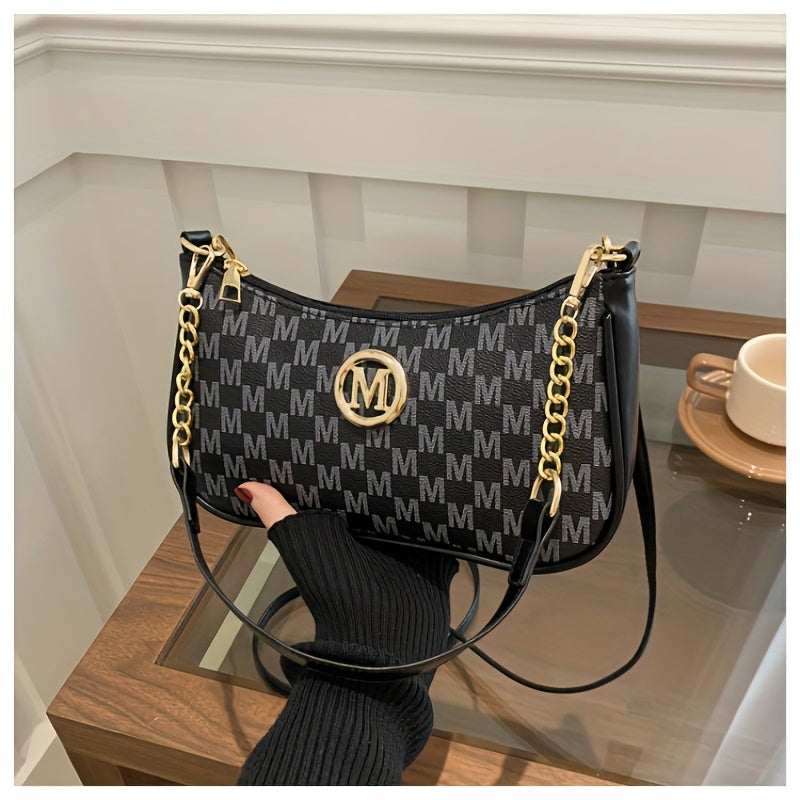 KRYEON Vintage Crossbody Chic Chain MPattern Handbag