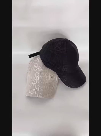 Chic Monogram Fedora Baseball Cap Lightweight Adjustable Stylish