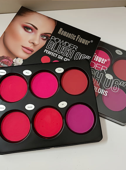 6Color Matte Blush Highlighter Palette Natural Contour
