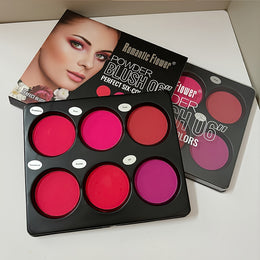 6Color Matte Blush Highlighter Palette Natural Contour