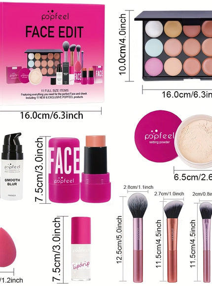POPFEEL 11pc Makeup Brush Set Perfect Gift