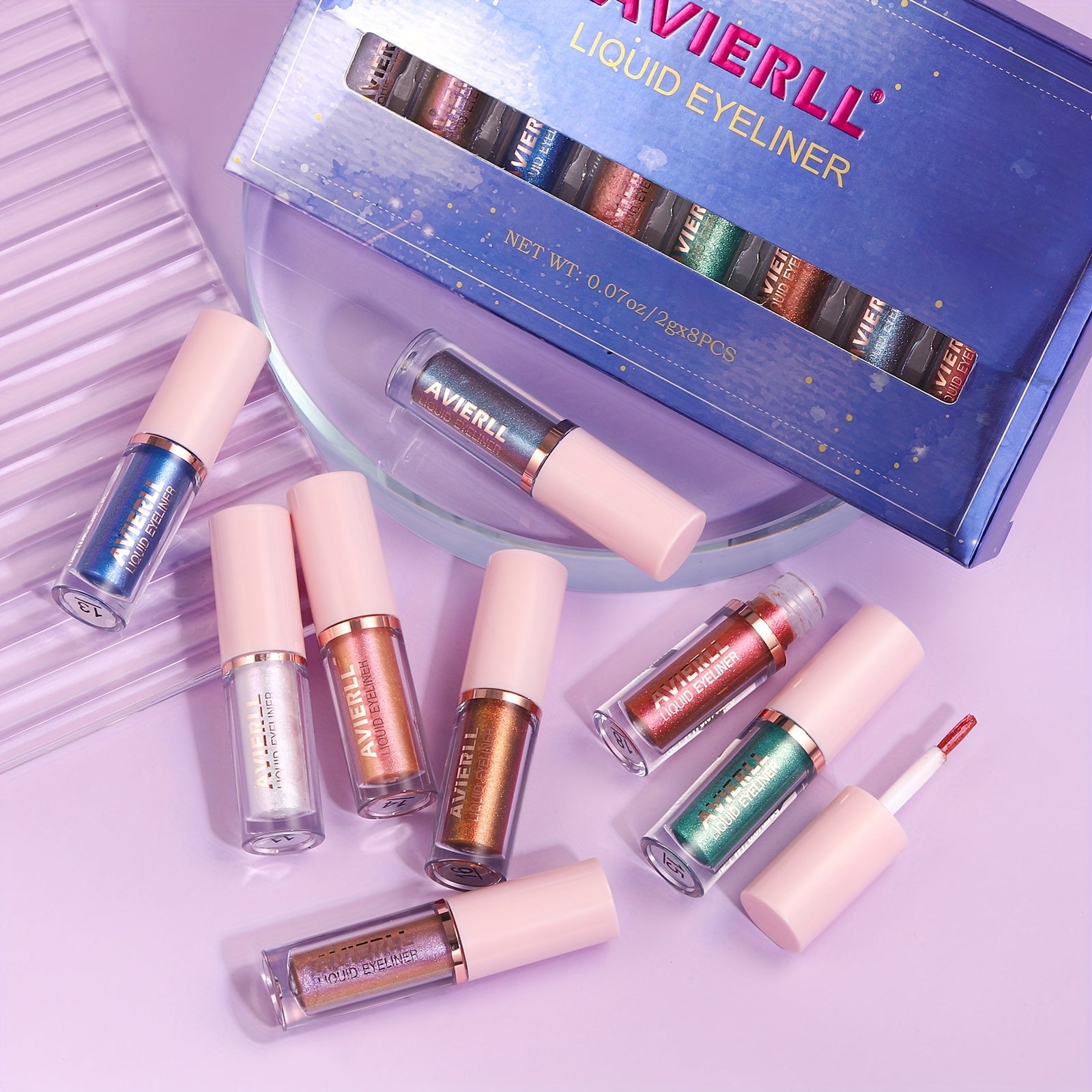 Chameleon 8Color Waterproof Shimmer Eyeliner Set