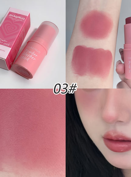 3pcsset Natural Matte 3 in 1 Multifunctional Blush Stick Nude Makeup Brightening Skin Tone Cream for Daily Face Makeup