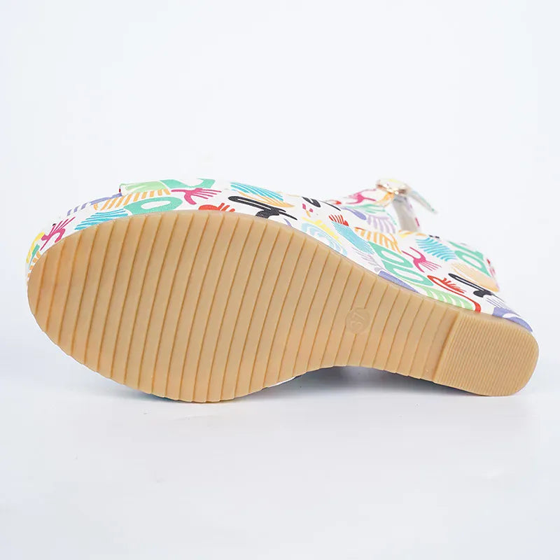 KissICON Print Decor Super High Heels Sandals for Women
