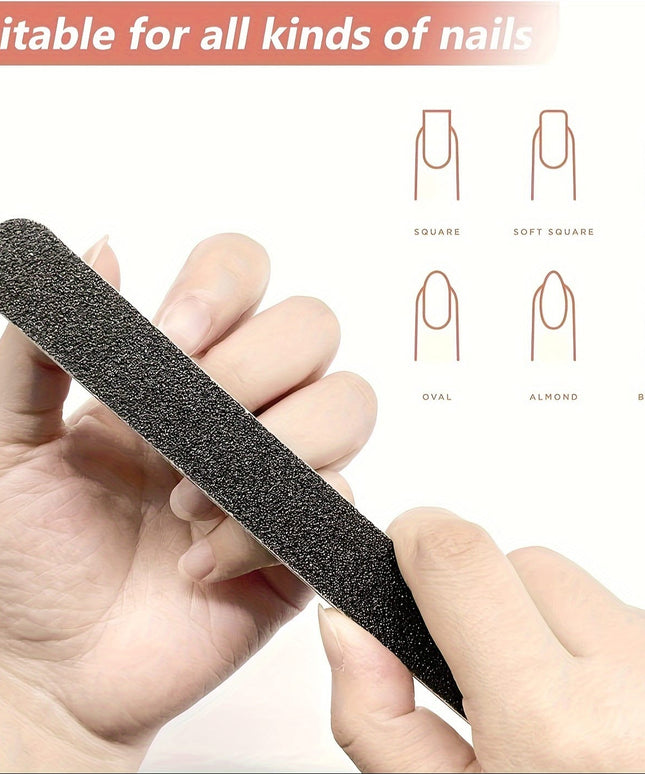 KissICON Professional Double Sided Grit Nail Files Boards Non
