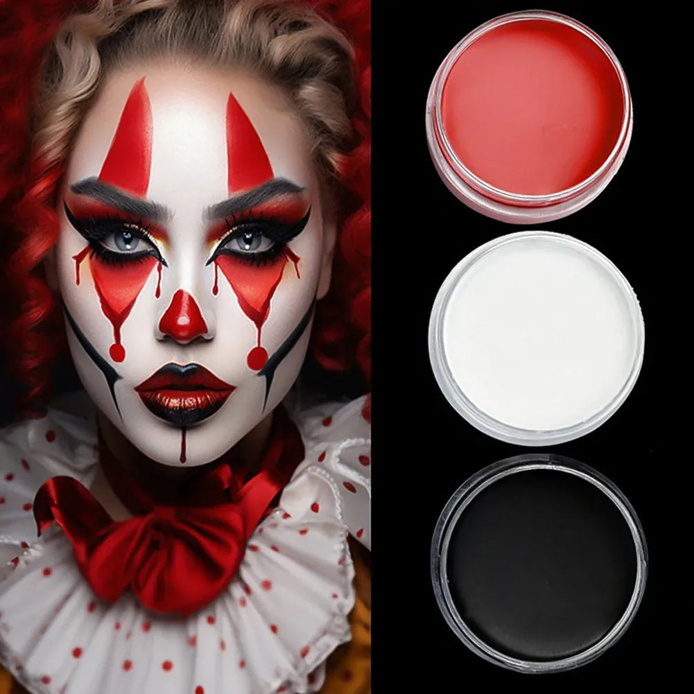 KissICON Professional Halloween Makeup Kit Face Body Paint White Black Red Special Effects Christmas Cosplay Party Supplies