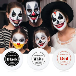 KissICON Professional Halloween Makeup Kit Face Body Paint White Black Red Special Effects Christmas Cosplay Party Supplies
