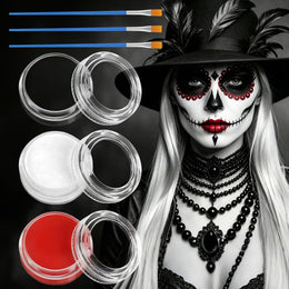 KissICON Professional White Black Red Face and Body Painting Kit