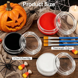 KissICON Professional White Black Red Face and Body Painting Kit
