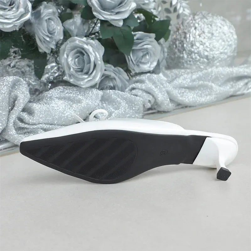 KissICON Pu Leather Low Heels Sandals for Women Bowtie