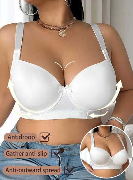 KissICON Pure Bow Curve Women's Bra – Underwire Back