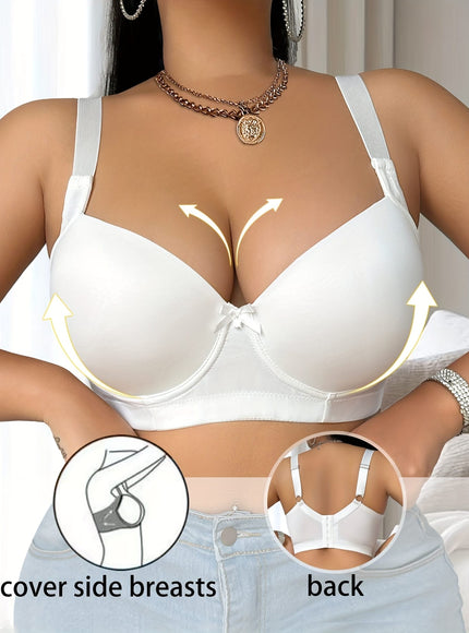 KissICON Pure Bow Curve Women's Bra – Underwire Back