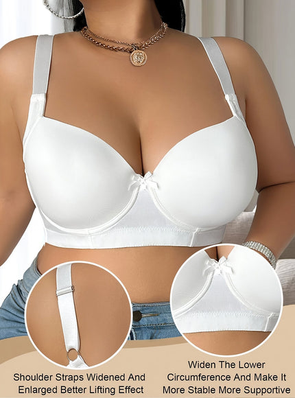 KissICON Pure Bow Curve Women's Bra – Underwire Back
