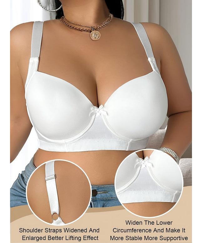 KissICON Pure Bow Curve Women's Bra – Underwire Back