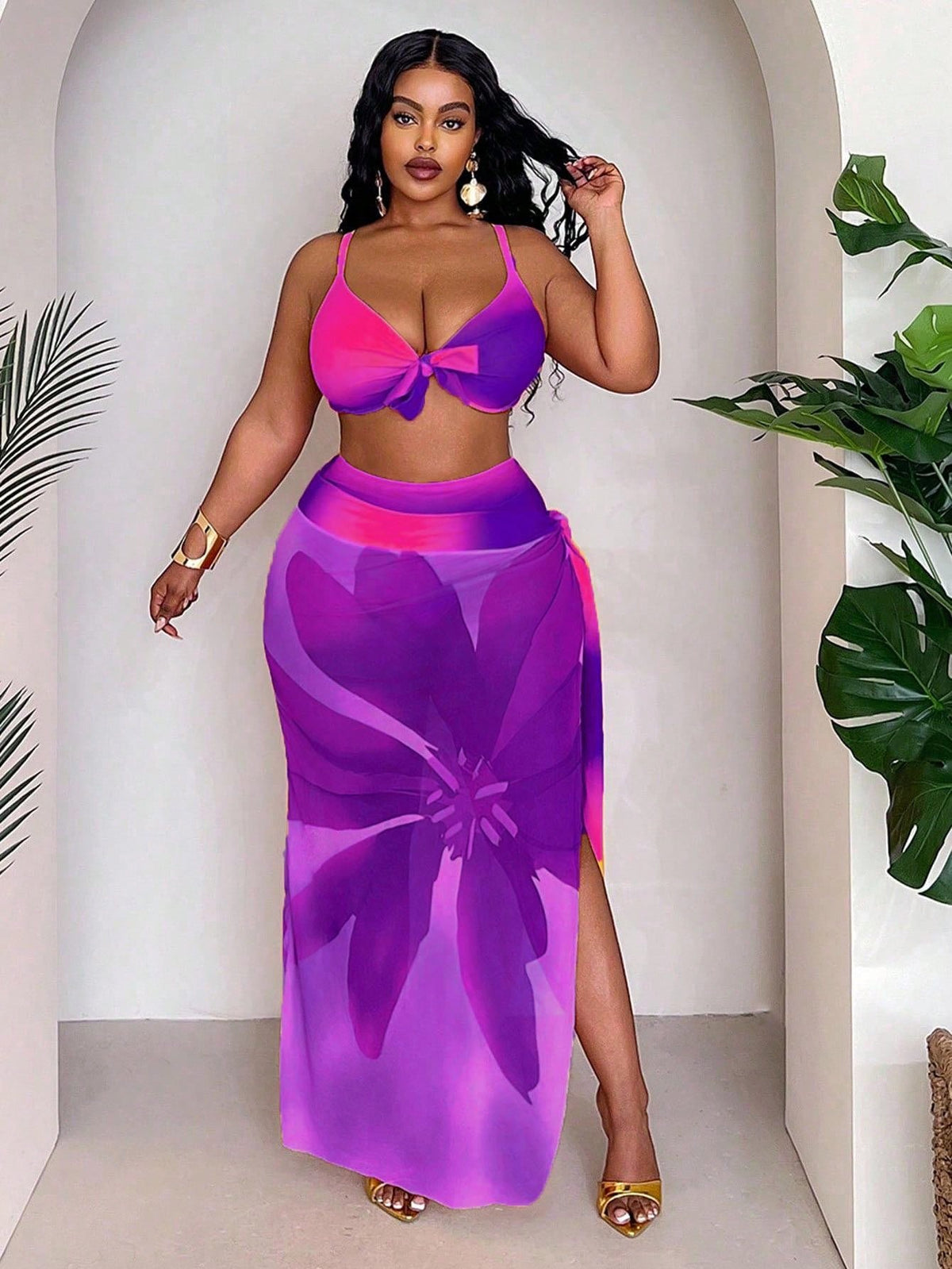 KissICON Purple / 0XL Curve 3pcs Set – Ombre Gradient Print