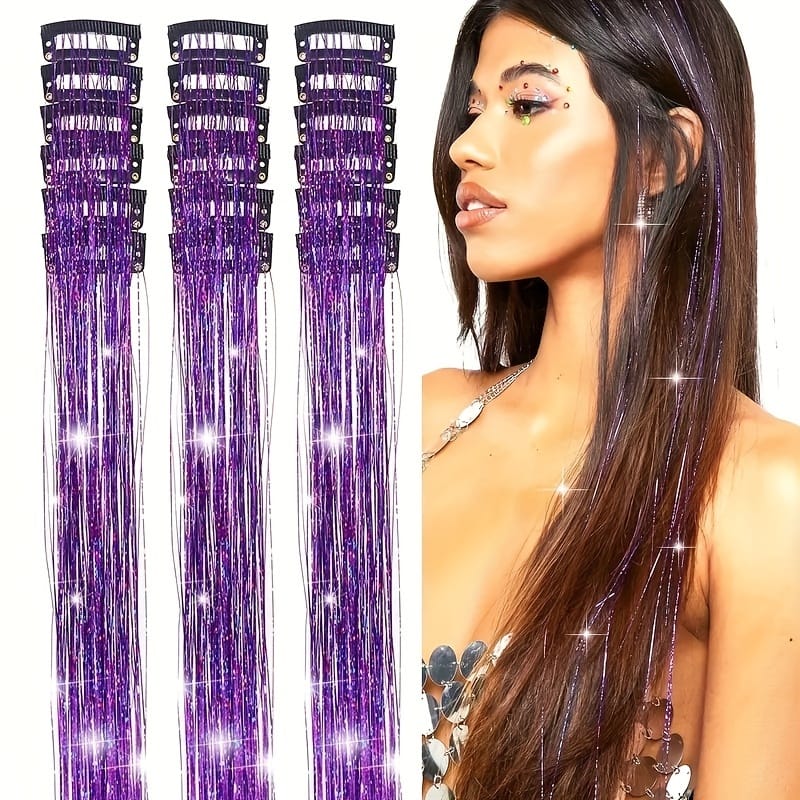 KissICON Purple / 20inch KissIcon 18Pcs Hair Clips 20Inch - Heat Resistant