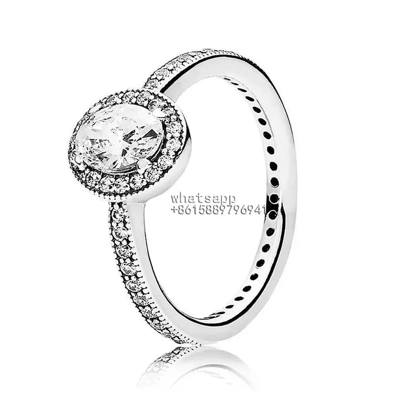 KissICON PURPLE / 5 Potdemiel 925 Sterling Silver Knotted Heart Symbol Of Love Crystal Ring For Women Wedding Party pandora Jewelry