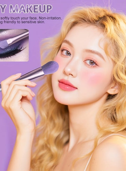 KissICON Purple Bsmall 12pc Pro Makeup Brush Set