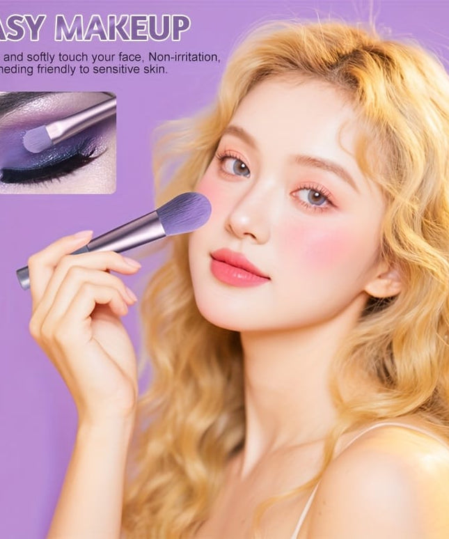KissICON Purple Bsmall 12pc Pro Makeup Brush Set