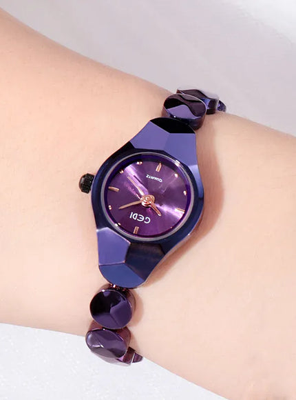KissICON Purple-GEDI KissIcon UTHAI Women Watch Stainless Bracelet - Waterproof