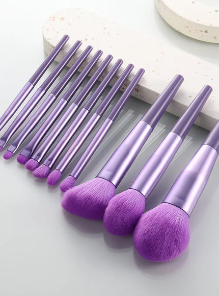KissICON purple KissIcon 11pc Soft Fur Makeup Brushes - Beginner