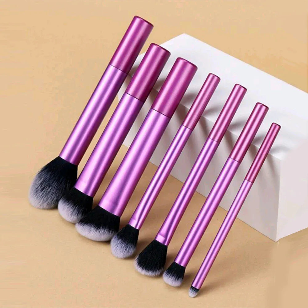 KissICON PURPLE KissIcon 7 Piece Makeup Brush Set - Travel
