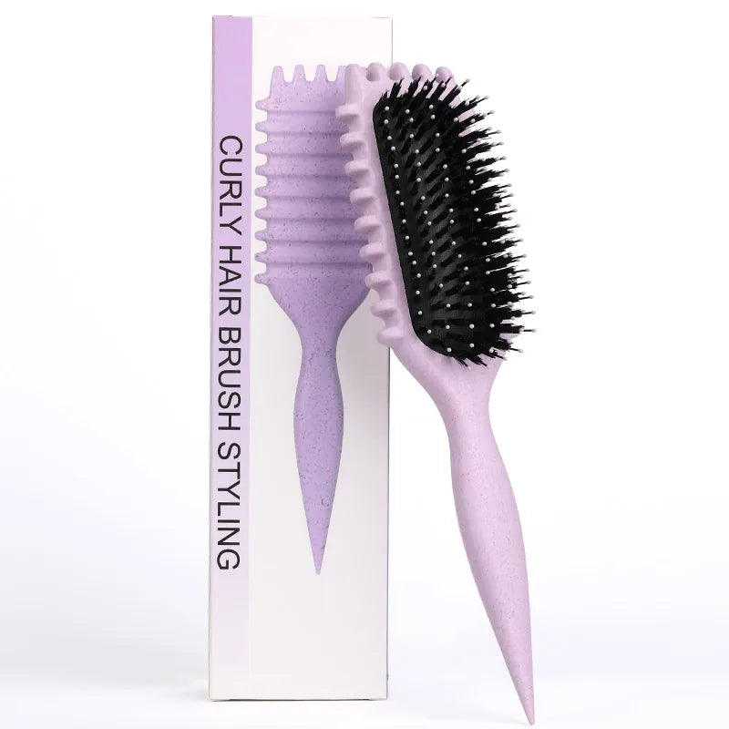 KissICON purple KissIcon Salon Curl Brush - Reduces Pulling For