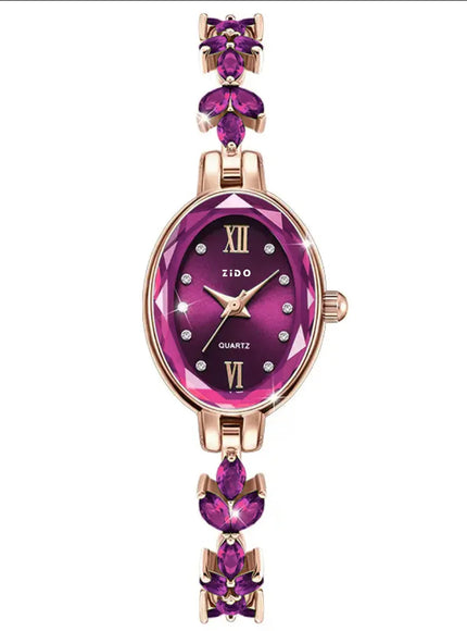 KissICON purple KissIcon UTHAI V22 Womens Watch Diamond Inlaid -