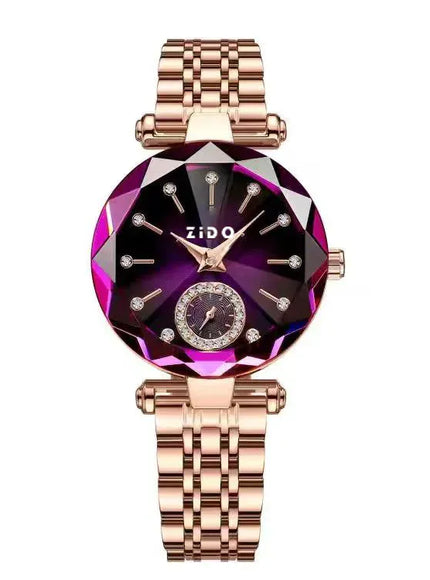 KissICON purple KissIcon UTHAI Women Watch Luxury Steel Band -