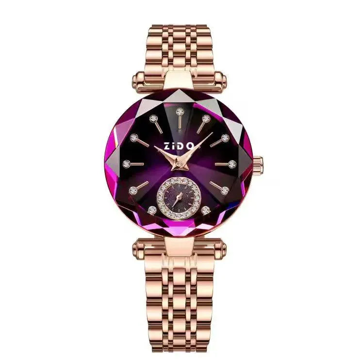 KissICON purple KissIcon UTHAI Women Watch Luxury Steel Band -