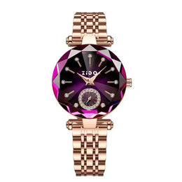 KissICON purple KissIcon UTHAI Women Watch Luxury Steel Band -
