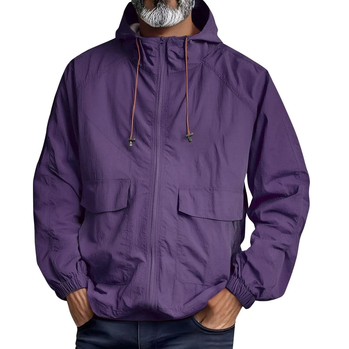 KissICON Purple / L UPF 50 Waterproof Hooded Jacket Sun Rain QuickDry Comfort
