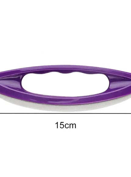 KissICON PURPLE Nail Art Manicure Leather Buffer Nail Buffing Brush