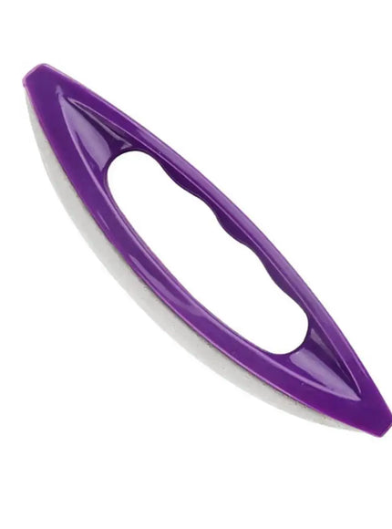 KissICON PURPLE Nail Art Manicure Leather Buffer Nail Buffing Brush