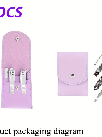 KissICON Purple Nail Clipper Set KissIcon Purple Toenail Clipper Set - Stainless Steel
